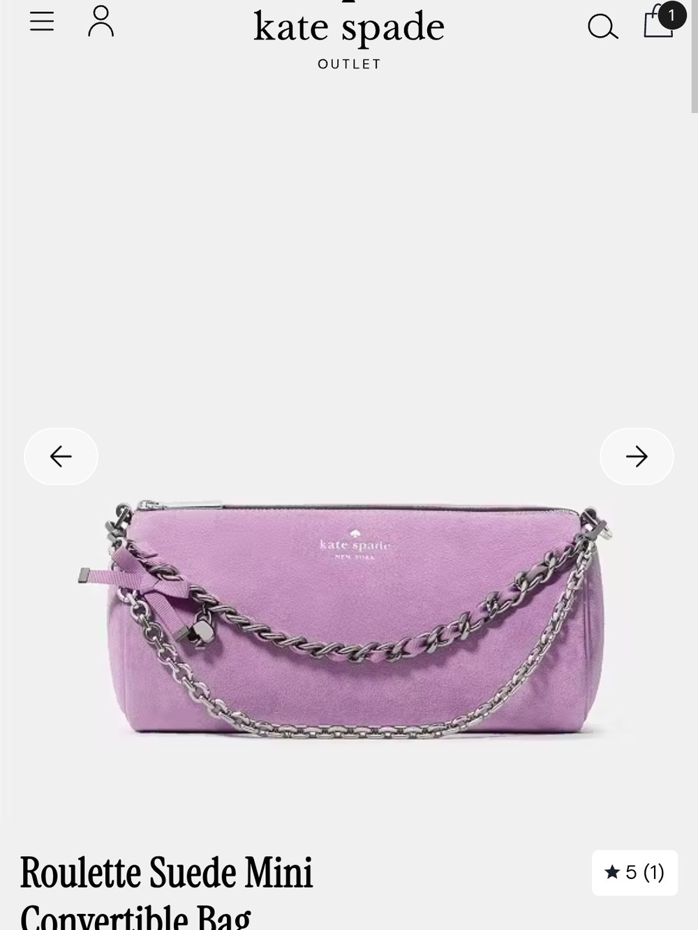 kate spade Roulette Suede Mini Convertible Bag In Wisteria